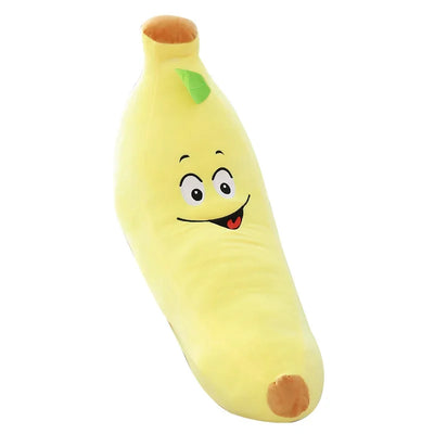 Smiling Face Banana Plush Pillow, 16-31" | 40-80 cm