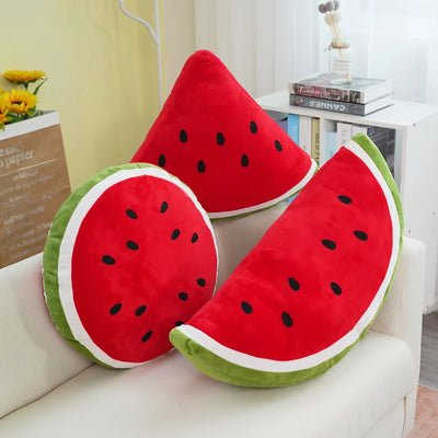Cuscino a forma di fetta di anguria in peluche, 12" | 30 centimetri