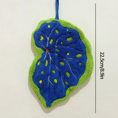 Leaf-Shaped Hand Towel – Hanging Kitchen Handkerchief
