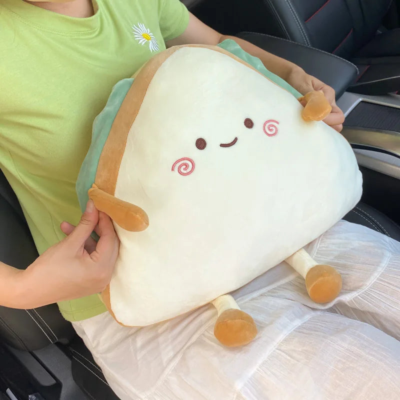 Sandwich-Shaped Plush Car Headrest – Kawaii Neck Pillow for Cars