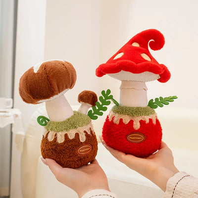Stuffed Red Mushroom Plush Toy – Kawaii Poisonous Umbrella Mushroom Decor