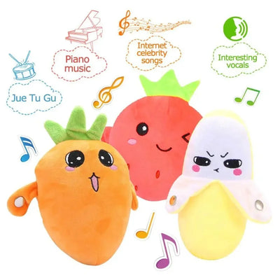 Musical Banana Induction Plush Toy – Interactive Rhythm Learning Fruit Doll