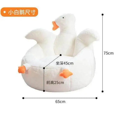 Fauteuil en peluche Grand Oie Blanche