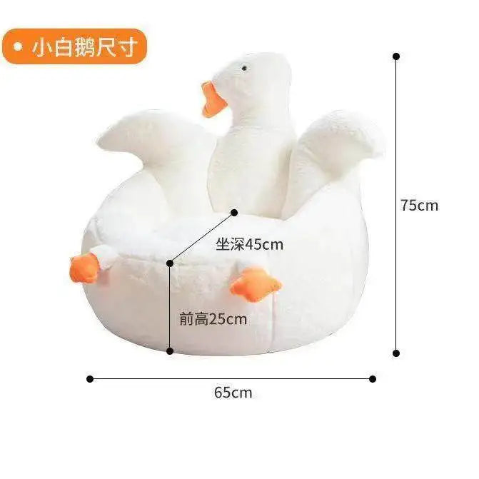 Fauteuil en peluche Grand Oie Blanche