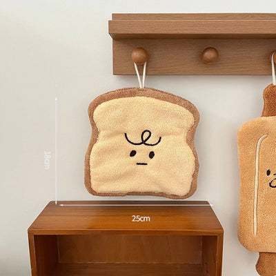 Kawaii Food Hand Towel – Soft Absorbent Kitchen Hanging Cloth