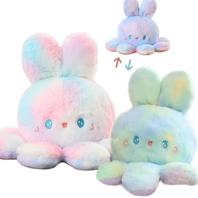 Plushie Reversible Tie-Dye Rabbit Octopus, 8-20" | 20-50 cm