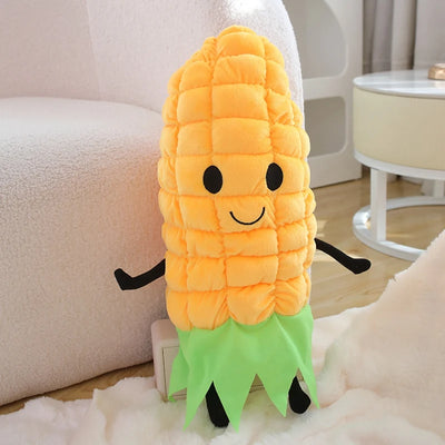 Kawaii Vegetable Plush Pillows – Corn, Carrot, Pumpkin & More, 8-35" | 20-90 cm
