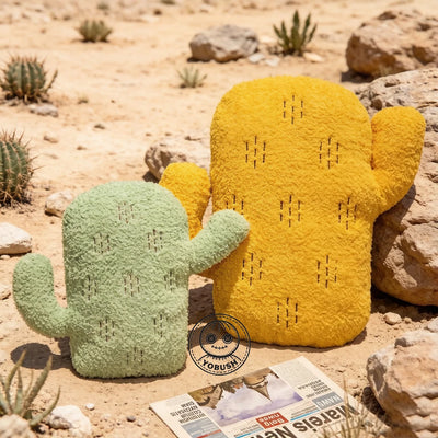 Coussin décoratif cactus en peluche, trois couleurs, 12-16" | 30-40 cm