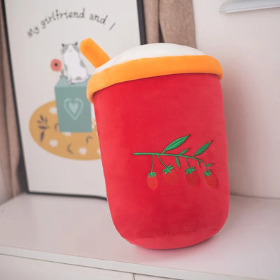Bubble Tea Plush Toy with Small Paws – Kawaii Boba Plushie Bag, 6-10" | 15-25 cm