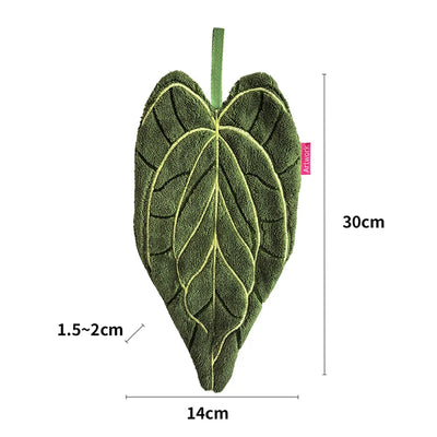 Leaf-Shaped Hand Towel – Hanging Kitchen Handkerchief