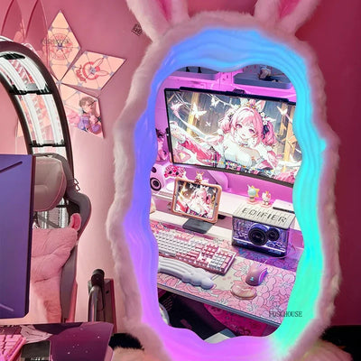 Miroir Géant en LED en Forme de Lapin | 93" x 53" (237 x 134 cm) | Verre Ultra HD 🐰✨