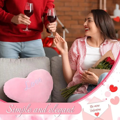 Plüsch-Konversationsherz-Wurfkissen - Drei Farben und Größen