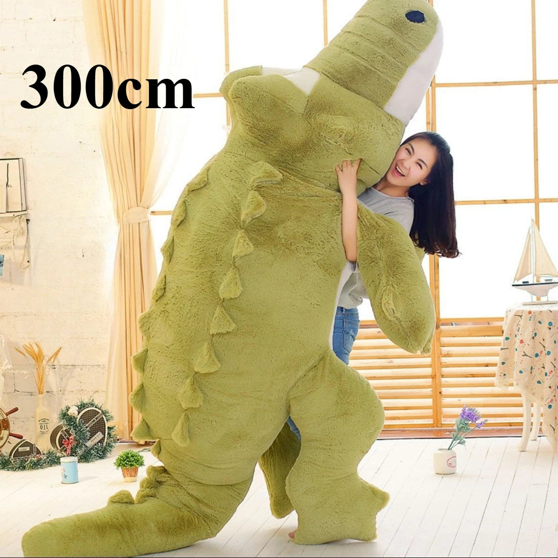 Giant 10-Foot Crocodile Plushie - WITH STUFFING - 1.7-3 meters long