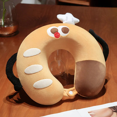 Plush U-Shaped Neck Pillow with Box – Kids & Adults Travel Pillow
