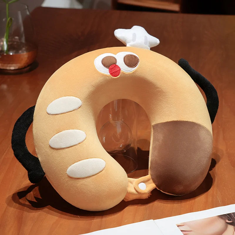 Plush U-Shaped Neck Pillow with Box – Kids & Adults Travel Pillow