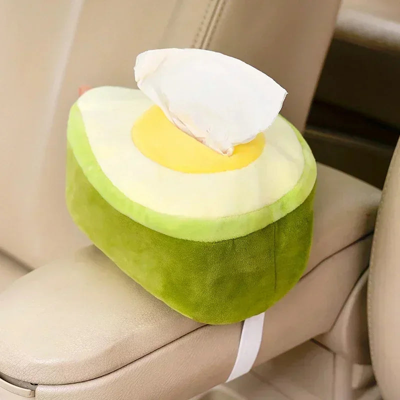 Porta-tessere in tessuto a forma di frutta per auto: Tre frutti