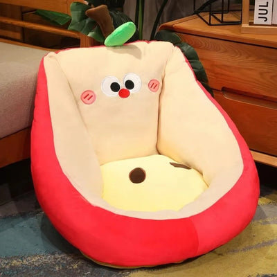 Fauteuil Canapé En Peluche Pomme Pour Enfants