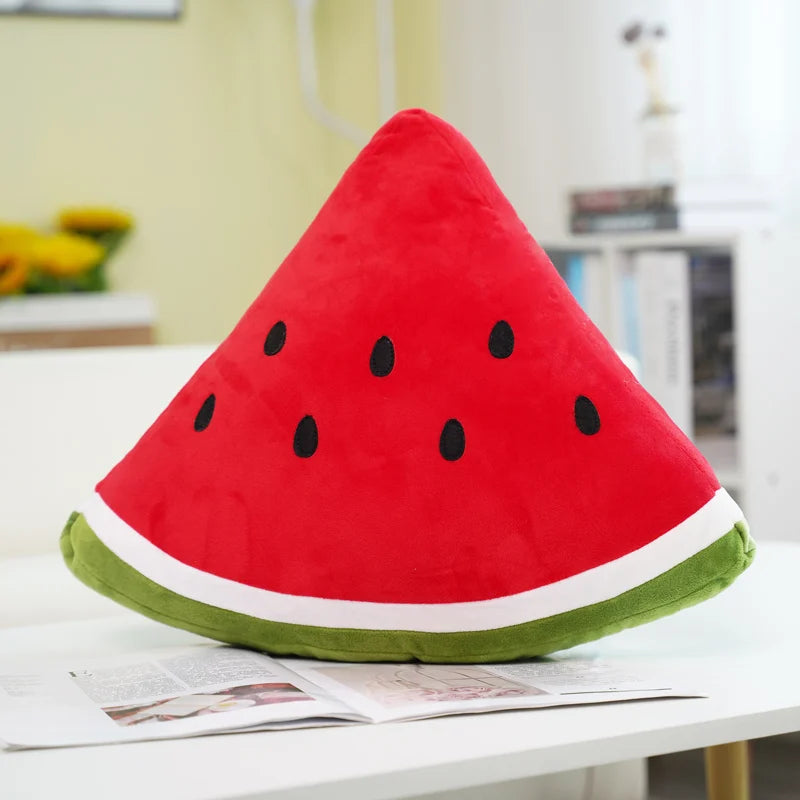 Cuscino a forma di fetta di anguria in peluche, 12" | 30 centimetri