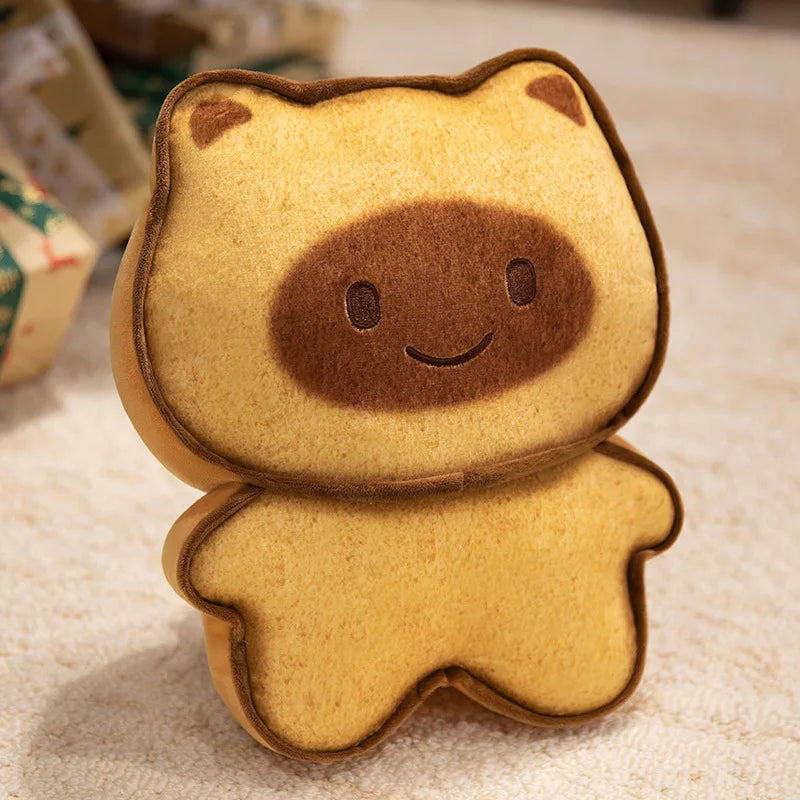 Capybara Bread & Toast Plush Pillow Cushion, 7-20" | 17-50 cm