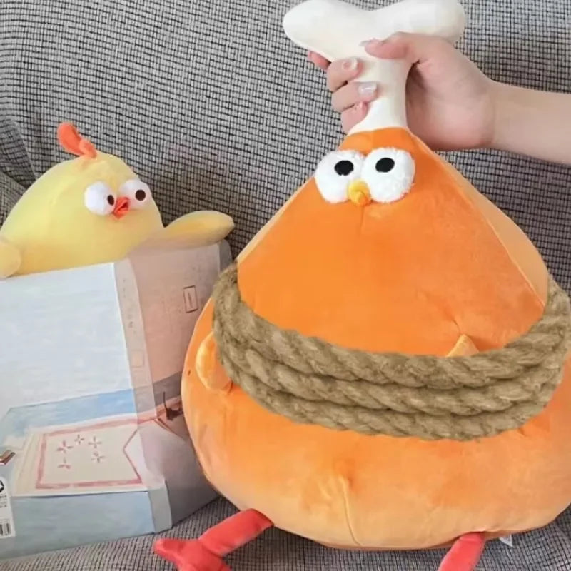 Giocattolo di peluche pollo cotto, 16" | 40 centimetri