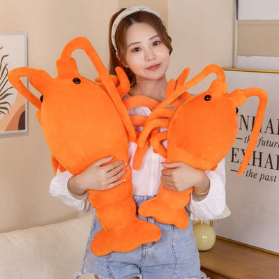Kawaii Red Lobster Plush Toy, 21-27" | 53-68 cm – Lifelike Crayfish Stuffed Animal