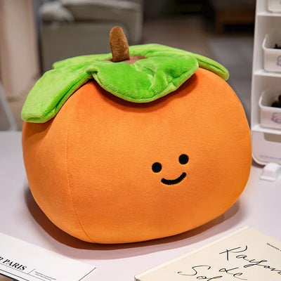 Kawaii Smiling Fruit Plushies – Tomato, Lemon, Pear, Banana & More, 4-20" | 11-50 cm