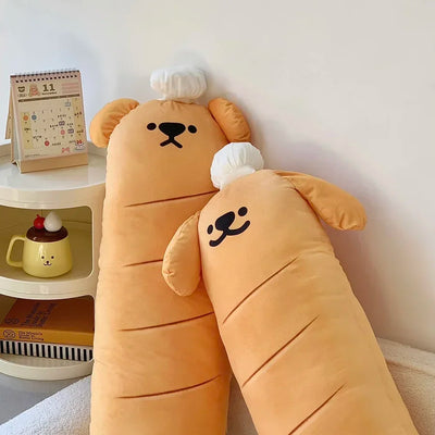 Bread-Themed Dog Back Cushion – Soft Long Plush Sofa Bed Pillow for Dogs