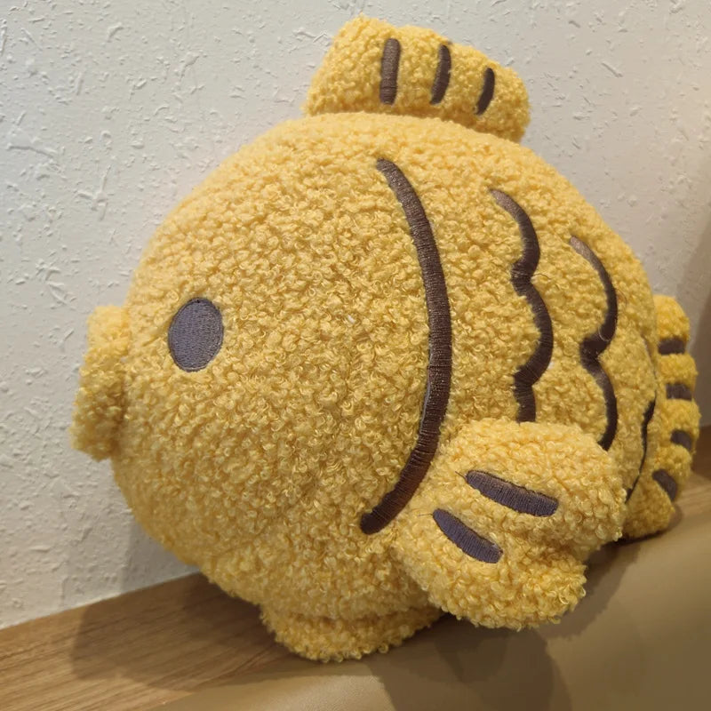 Taiyaki Fish Waffle Plushie – Japanese Street Food Pillow, 8-16" | 20-40 cm