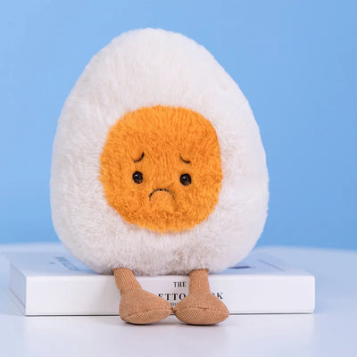 Plushie Emotional Hard-Boiled Egg, Six Designs, 9" | 23 cm