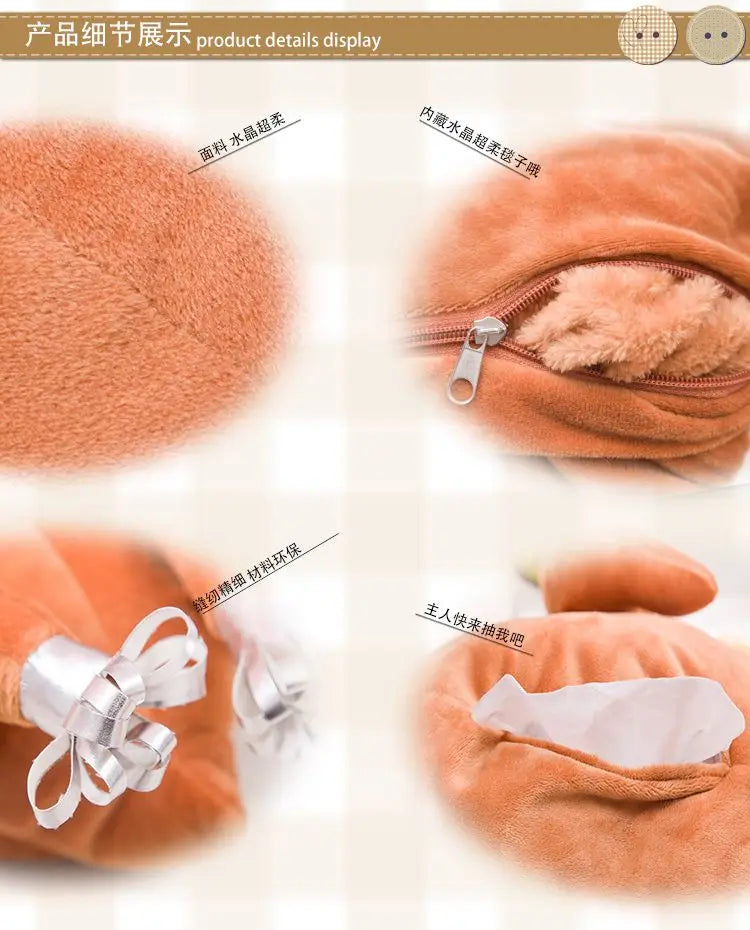 Dispenser di fazzoletti a forma di tacchino arrosto in peluche