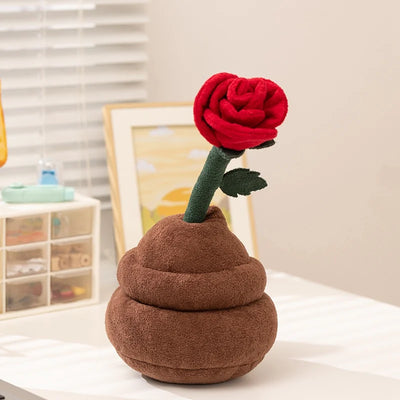 Kawaii Plush Flower Bouquet – Rose, Tulip, Peach Blossom & Lotus, 12" | 30 cm
