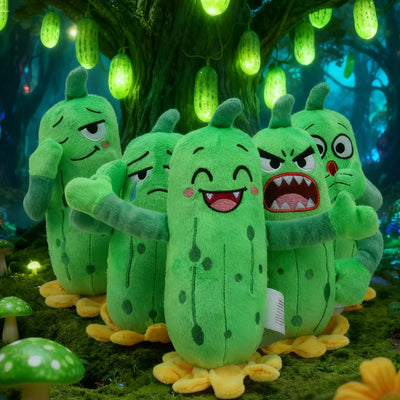 Emotional Cucumber Plushie – 5 Hilarious Expressions, 8" | 20 cm