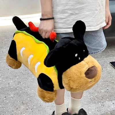 Plushie Dog as a Hot Dog, 12-22" | 30-55 cm
