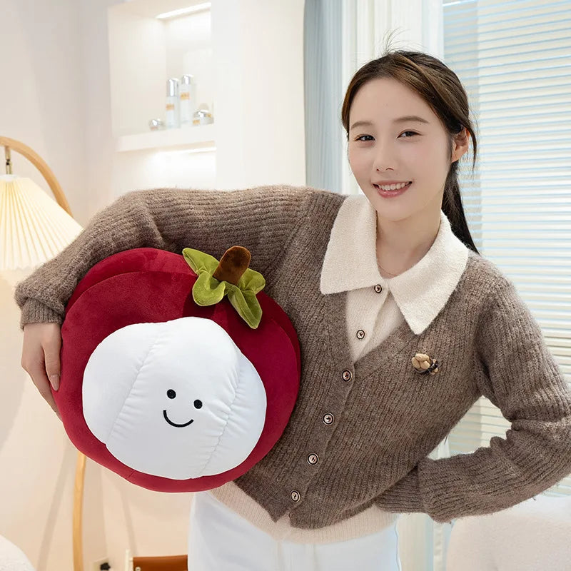 Mangosteen Plush Toy – Soft Stuffed Fruit Decoration