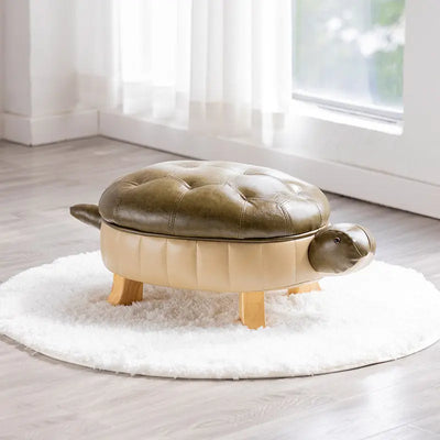 Ottomán de Cuero Sintético Turtle Time - Cinco Colores