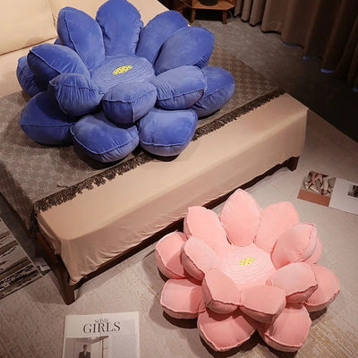 Cojín de Suelo de Terciopelo Lotus Blossom - Dos Colores