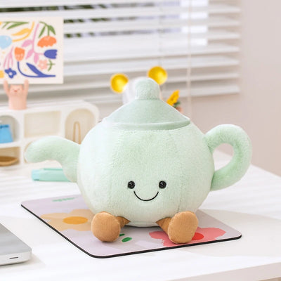 Coffee Cup & Teapot Plush Toy – Kawaii Stuffed Mug Travel Companion