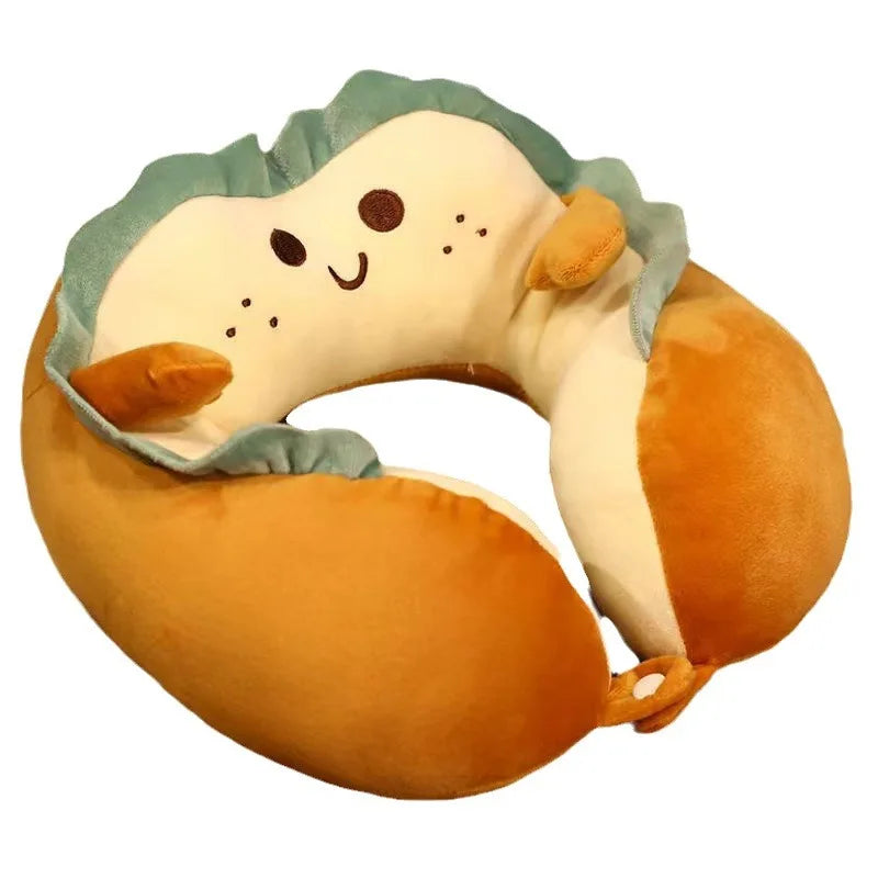 Toast Bread U-Shaped Neck Pillow – Cartoon Cute Car Cervical Pillow
