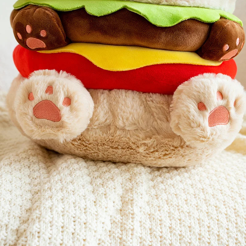 Hamburger Dog Plushie, 9-14" | 23-35 cm