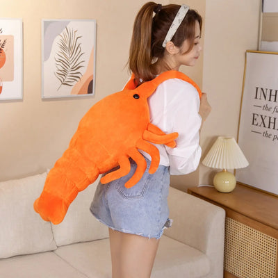 Kawaii Red Lobster Plush Toy, 21-27" | 53-68 cm – Lifelike Crayfish Stuffed Animal