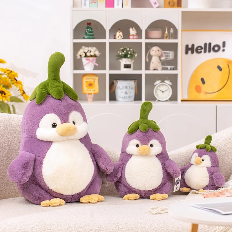 Eggplant Penguin Plushie, 10-24" | 25-60 cm