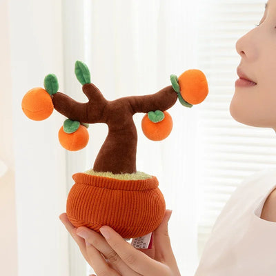 Kawaii Plush Potted Plants – Sunflower, Bamboo, Persimmon & More, 8" | 20 cm