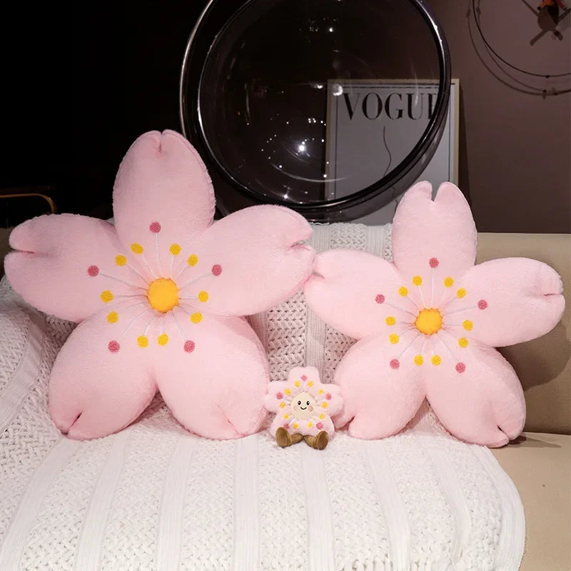 Cherry Blossom Plush Floor Cushion – Sakura Tatami Pillow, 6-47" | 15-120 cm