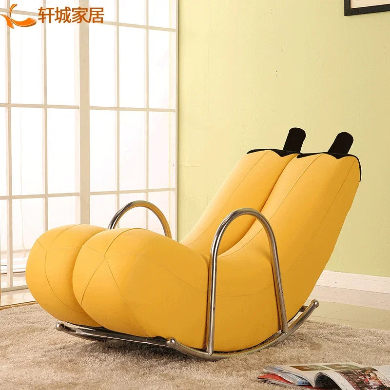 Go Bananas Rocking Chair - Six Colors, Faux Leather or Plush Design