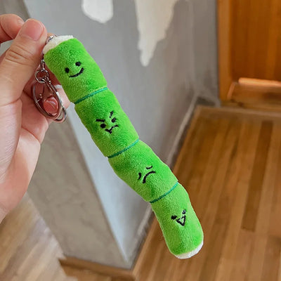 Bamboo Plush Keychain Pendant – Lucky Backpack Decoration
