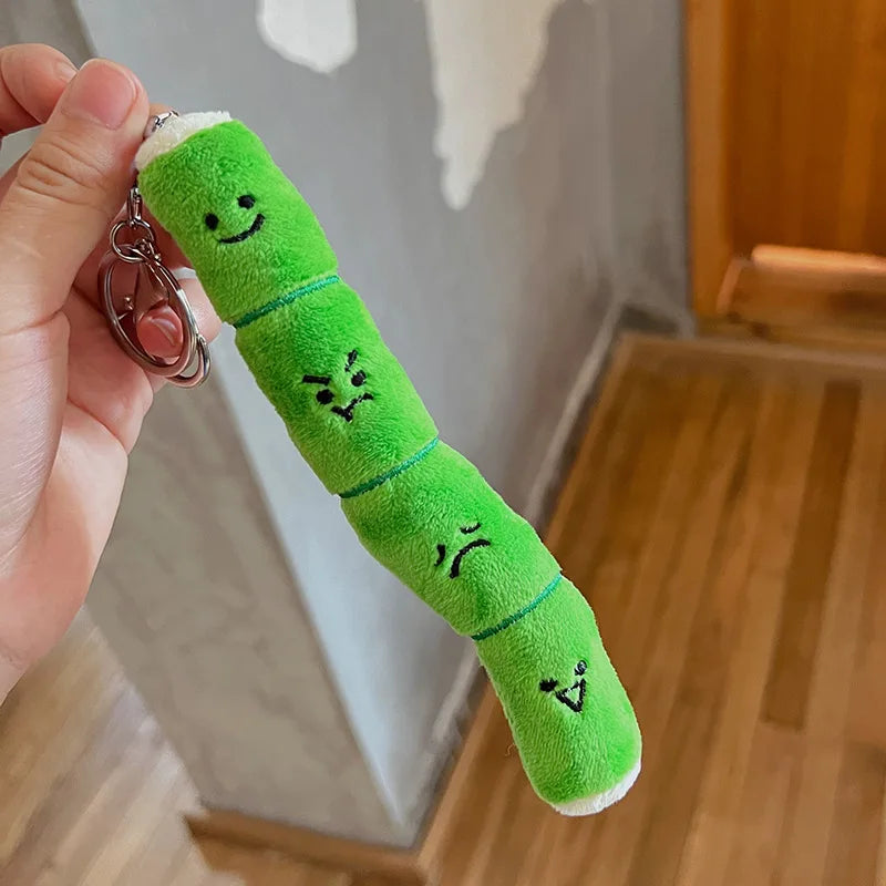 Bamboo Plush Keychain Pendant – Lucky Backpack Decoration