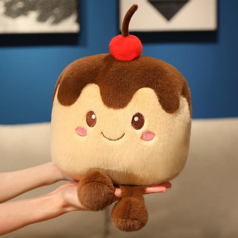Kawaii Fruit Cake Plush Doll – Strawberry, Blueberry & Mango, 12" | 30 cm