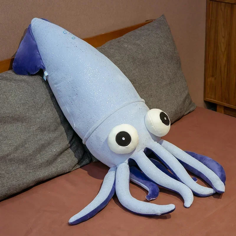 Jumbo Cartoon Squid Plushie, 2.3-4.3 ft | 70-130 cm