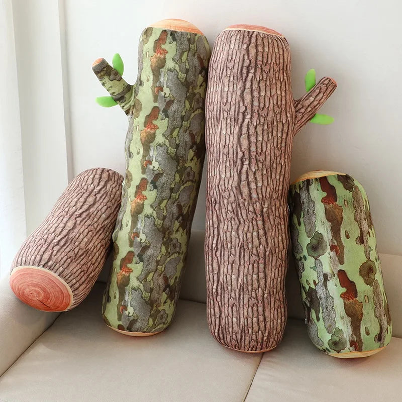 Peluche Tronc d'Arbre Réaliste, Deux Couleurs, 18-33" | 45-85 cm