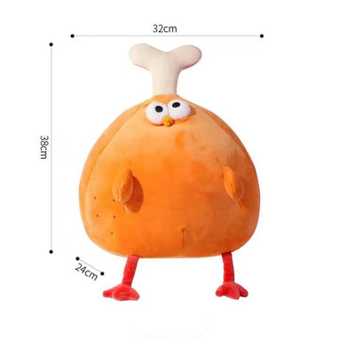 Giocattolo di peluche pollo cotto, 16" | 40 centimetri